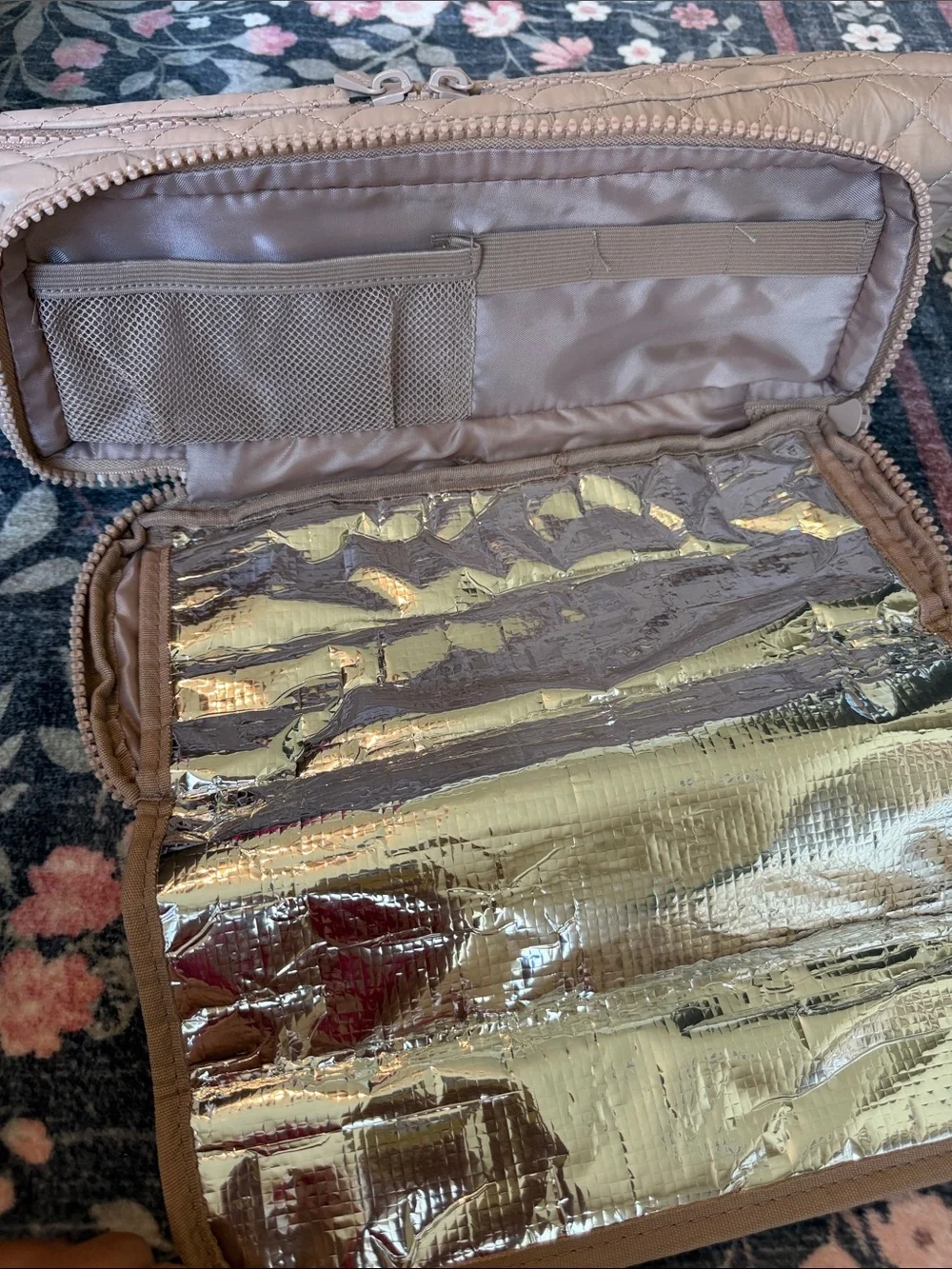 Quilted Bag to organize toiletries, makeup, hot tools and any travel essentials